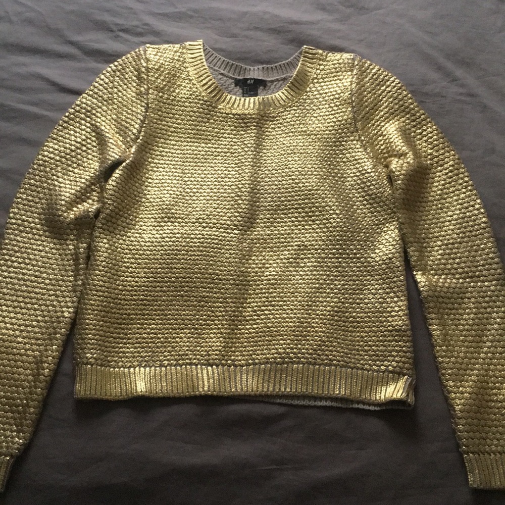 Metallic Gold Sweater